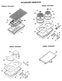 03 - Accessory Modules parts for Ge Cooktop JXDC41001BC from AppliancePartsPros.com