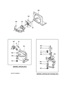 02 - Fan & Compressor parts for Ge Dehumidifier AHG50LAG2 from AppliancePartsPros.com