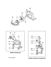 02 - Fan & Compressor parts for Ge Dehumidifier AHG40LAG1 from AppliancePartsPros.com