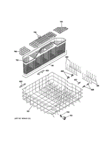 04 - Lower Rack Assembly parts for Ge Dishwasher GLD5604V00CC from AppliancePartsPros.com