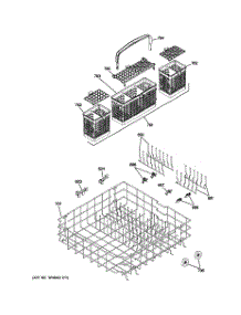 04 - Lower Rack Assembly parts for Ge Dishwasher PDWT380V00SS from AppliancePartsPros.com