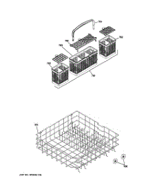 04 - Lower Rack Assembly parts for Ge Dishwasher PDWT180V00SS from AppliancePartsPros.com