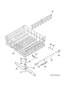 03 - Upper Rack Assembly parts for Ge Dishwasher PDW8200J10CC from AppliancePartsPros.com