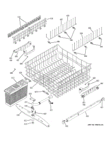 03 - Upper Rack Assembly parts for Ge Dishwasher PDW7700J01WW from AppliancePartsPros.com