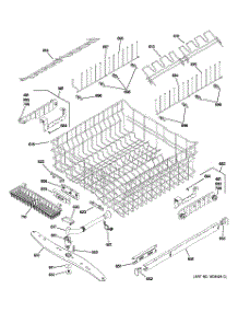 03 - Upper Rack Assembly parts for Ge Dishwasher PDW8800J00BB from AppliancePartsPros.com