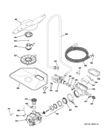 05 - Motor-Pump Mechanism parts for Ge Dishwasher PDW8800J00BB from AppliancePartsPros.com
