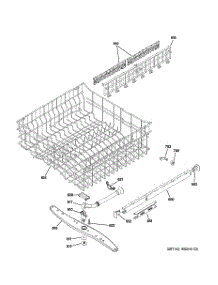 03 - Upper Rack Assembly parts for Ge Dishwasher PDW8211J00WW from AppliancePartsPros.com