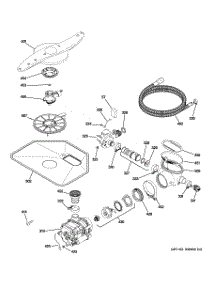 05 - Motor-Pump Mechanism parts for Ge Dishwasher PDW8700N00WW from AppliancePartsPros.com