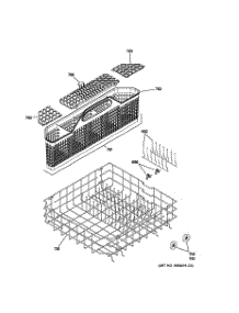 04 - Lower Rack Assembly parts for Ge Dishwasher PDW8200J01BB from AppliancePartsPros.com