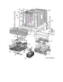 02 - Basket & Wrap Assembly parts for Ge Dishwasher ZBD6700G03BB from AppliancePartsPros.com