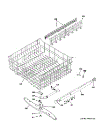 03 - Upper Rack Assembly parts for Ge Dishwasher PDW8211J01WW from AppliancePartsPros.com
