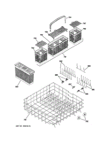 04 - Lower Rack Assembly parts for Ge Dishwasher PDW8800J00WW from AppliancePartsPros.com