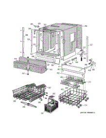 02 - Basket & Wrap Assembly parts for Ge Dishwasher ZBD6500G03SS from AppliancePartsPros.com