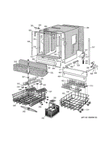 02 - Basket & Wrap Assembly parts for Ge Dishwasher ZBD7100G04SS from AppliancePartsPros.com