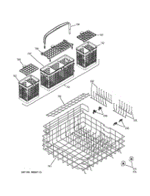 04 - Lower Rack Assembly parts for Ge Dishwasher PDW7700G00WW from AppliancePartsPros.com