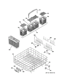 04 - Lower Rack Assembly parts for Ge Dishwasher PDW8980N00SS from AppliancePartsPros.com