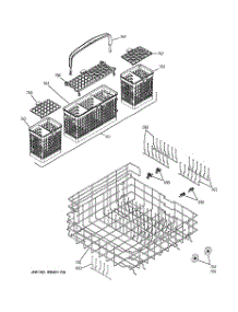 04 - Lower Rack Assembly parts for Ge Dishwasher PDW7700J10CC from AppliancePartsPros.com