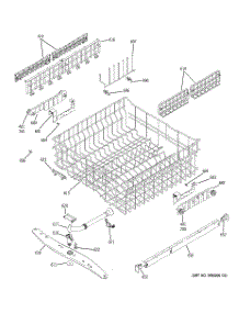 03 - Upper Rack Assembly parts for Ge Dishwasher GLD6760N25SS from AppliancePartsPros.com