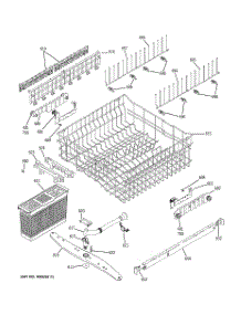 03 - Upper Rack Assembly parts for Ge Dishwasher PDW7912N20BB from AppliancePartsPros.com
