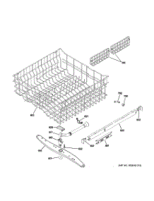03 - Upper Rack Assembly parts for Ge Dishwasher ZBD6910P10BB from AppliancePartsPros.com