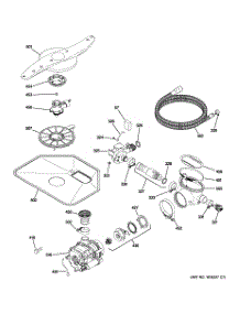 05 - Motor-Pump Mechanism parts for Ge Dishwasher ZBD6910P10BB from AppliancePartsPros.com
