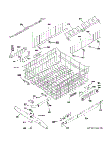 03 - Upper Rack Assembly parts for Ge Dishwasher EDWF860P00SS from AppliancePartsPros.com