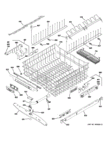 03 - Upper Rack Assembly parts for Ge Dishwasher PDWT505R00WW from AppliancePartsPros.com