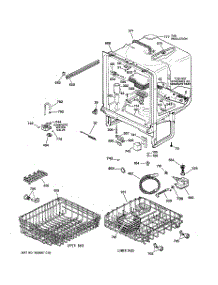 02 - Body Parts parts for Ge Dishwasher GSD4525F00BB from AppliancePartsPros.com