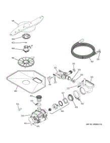 05 - Motor-Pump Mechanism parts for Ge Dishwasher GLDL500N15WW from AppliancePartsPros.com