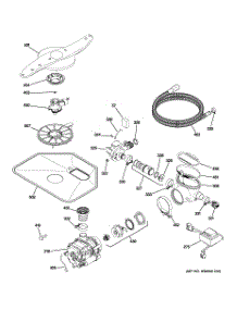 05 - Motor-Pump Mechanism parts for Ge Dishwasher ZBD8900P10II from AppliancePartsPros.com