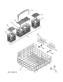 04 - Lower Rack Assembly parts for Ge Dishwasher PDW7800J03WW from AppliancePartsPros.com