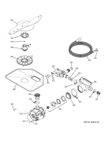 05 - Motor-Pump Mechanism parts for Ge Dishwasher PDW7900N00WW from AppliancePartsPros.com