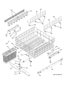 03 - Upper Rack Assembly parts for Ge Dishwasher PDW7800J00BB from AppliancePartsPros.com
