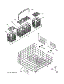 04 - Lower Rack Assembly parts for Ge Dishwasher PDW7800N05BB from AppliancePartsPros.com