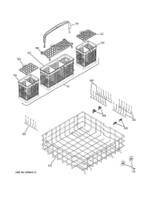 04 - Lower Rack Assembly parts for Ge Dishwasher PDW7800N15BB from AppliancePartsPros.com