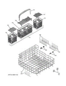 04 - Lower Rack Assembly parts for Ge Dishwasher PDW7880J10SS from AppliancePartsPros.com