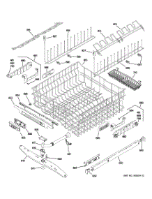 03 - Upper Rack Assembly parts for Ge Dishwasher PDWT502P00II from AppliancePartsPros.com