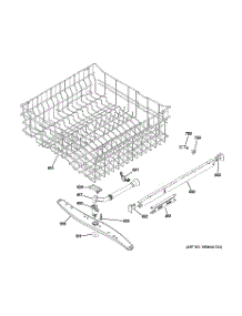 03 - Upper Rack Assembly parts for Ge Dishwasher PDWT200P00BB from AppliancePartsPros.com