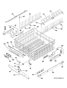 03 - Upper Rack Assembly parts for Ge Dishwasher PDWF580P00SS from AppliancePartsPros.com