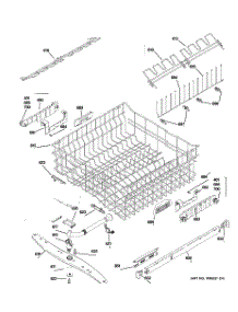 03 - Upper Rack Assembly parts for Ge Dishwasher ZBD8920P00SS from AppliancePartsPros.com
