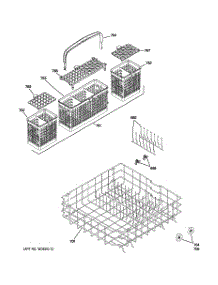 04 - Lower Rack Assembly parts for Ge Dishwasher PDW7880P00SS from AppliancePartsPros.com