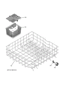 04 - Lower Rack Assembly parts for Ge Dishwasher VLD4209L20BB from AppliancePartsPros.com