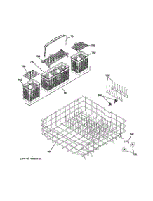 04 - Lower Rack Assebmly parts for Ge Dishwasher PDWT200P00WW from AppliancePartsPros.com