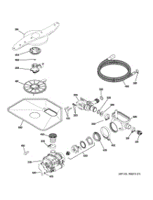 05 - Motor-Pump Mechanism parts for Ge Dishwasher PDW7800P00CC from AppliancePartsPros.com
