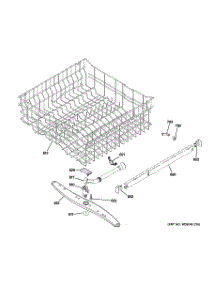 03 - Upper Rack Assembly parts for Ge Dishwasher GLD5860P10SS from AppliancePartsPros.com