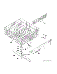 03 - Upper Rack Assembly parts for Ge Dishwasher PDW9200N20BB from AppliancePartsPros.com