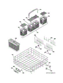 04 - Lower Rack Assembly parts for Ge Dishwasher PDW9900N20BB from AppliancePartsPros.com