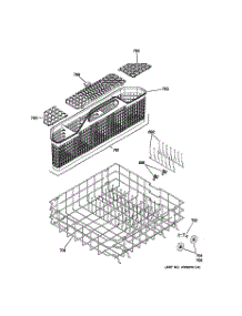 04 - Lower Rack Assembly parts for Ge Dishwasher PDW9280J00SS from AppliancePartsPros.com
