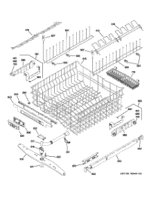 03 - Upper Rack Assembly parts for Ge Dishwasher PDW9980L00SS from AppliancePartsPros.com