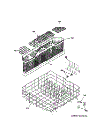 04 - Lower Rack Assembly parts for Ge Dishwasher PDW9200N20WW from AppliancePartsPros.com